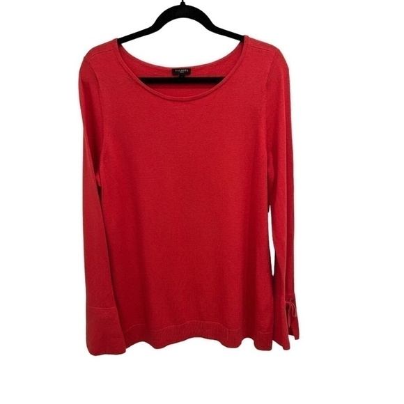 Talbots Sweaters - 𝅺talbots Women's Size X Crewneck Sweater Red Long Sleeve Stretch Fit Pullover